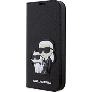Karl Lagerfeld PU Saffiano Karl and Choupette NFT Book Pouzdro pro iPhone 13 Pro Black