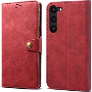 Lenuo Leather flipové pouzdro pro Samsung Galaxy S23, červená