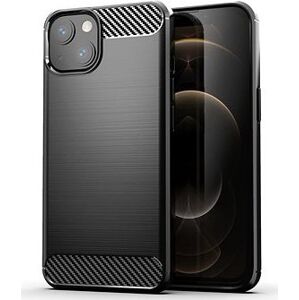 Carbon Case Flexible silikonový kryt na iPhone 13, černý