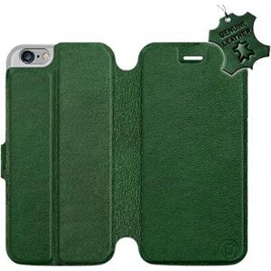Flip puzdro na mobil Apple iPhone 6/iPhone 6s – Zelené – kožené – Green Leather