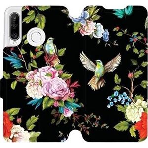 Flipové puzdro na mobil Huawei P30 Lite – VD09S Vtáky a kvety
