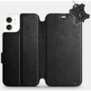 Flip pouzdro na mobil Apple iPhone 11 - Černé - kožené - Black Leather