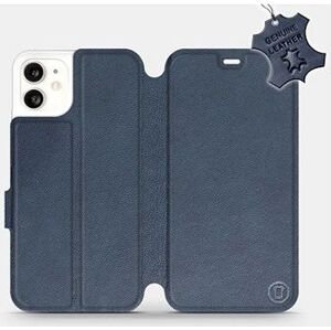 Flip puzdro na mobil Apple iPhone 11 – Modré – kožené – Blue Leather