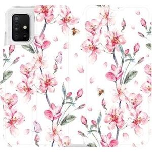 Flipové puzdro na mobil Samsung Galaxy A51 – M124S Ružové kvety
