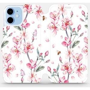 Flipové puzdro na mobil Apple iPhone 12 mini – M124S Ružové kvety