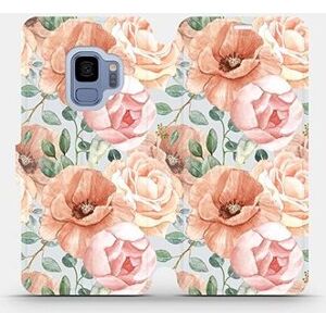 Flip pouzdro na mobil Samsung Galaxy S9 - MP02S Pastelové květy