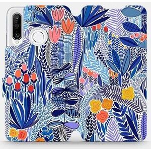 Flip pouzdro na mobil Huawei P30 Lite - MP03P Modrá květena