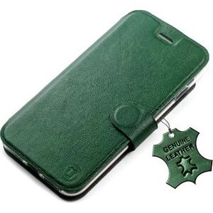 Mobiwear Kožené flip puzdro pre Apple iPhone 13 Mini – Zelené – L_GRS
