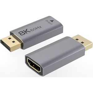 PremiumCord adaptér DisplayPort – HDMI, 8 K/60 Hz, 4 K/144 Hz Male/Female, pozlatené konektory