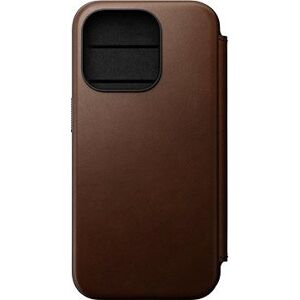 Nomad Modern Leather Folio Brown iPhone 15 Pro
