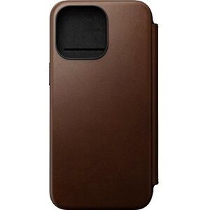Nomad Modern Leather Folio Brown iPhone 15 Pro Max
