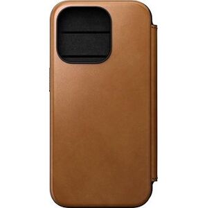 Nomad Modern Leather Folio English Tan iPhone 15 Pro