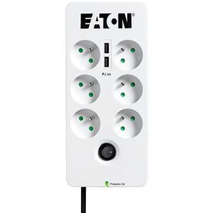 EATON Protection Box 6 USB FR, 6 výstupov, zaťaženie 10 A, 2× USB port