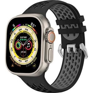 Cubenest Silicone Sport Band BLACK with Grey (42-49mm)