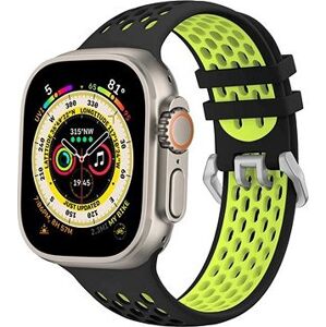 Cubenest Silicone Sport Band BLACK with Yellow (42-49mm)