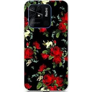 TopQ Kryt Xiaomi Redmi 10C Kvety ruží 76054