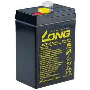 Long 6 V 4,5 Ah olovený akumulátor F1 (WP4.5-6)