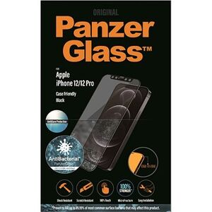 PanzerGlass Edge-to-Edge Antibacterial pre Apple iPhone 12/12 Pro čierne s Anti-Glare vrstvou