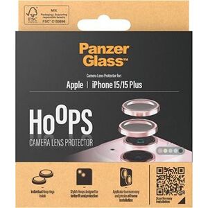 PanzerGlass HoOps Apple iPhone 15/15 Plus – krúžky na šošovky fotoaparátu – ružový hliník