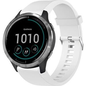 FIXED Silicone Strap na Garmin QuickFit 20 mm biely