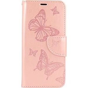 TopQ iPhone 12 mini knižkové Butterfly ružové svetlé 62557