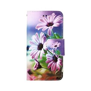 TopQ iPhone SE 2020 knižkové Fialové kvety 62614