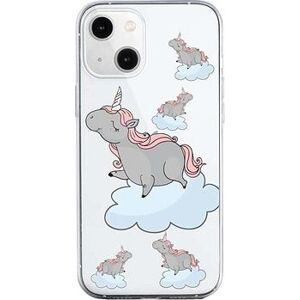 TopQ iPhone 13 silikón Grey Unicorns 64636