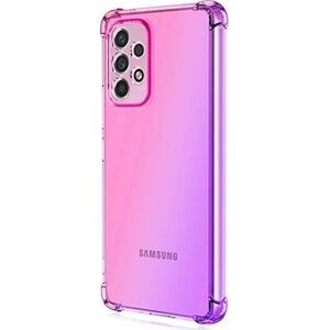 TopQ Kryt Samsung A23 5G Shock dúhový ružovo-fialový 87129