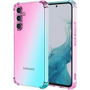 TopQ Kryt Samsung A34 Shock dúhový mentolovo-ružový 93346