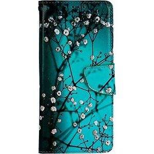 TopQ Pouzdro Xiaomi Redmi 12C knížkové Modré s květy 95561