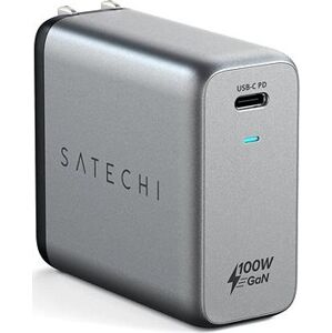 Satechi 100W USB-C PD Wall Charger GaN charging Space Grey