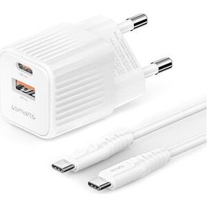 4smarts Wall Charger VoltPlug Duos Mini PD 20 W and USB-C Cable 1.5 m white