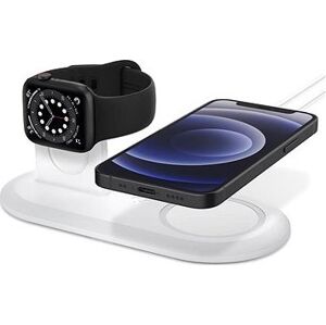 Spigen MagSafe Charger & Apple Watch stand 2 in 1 MagFit Duo White