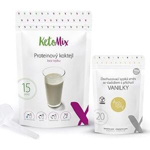 KetoMix Proteínový koktejl KetoMix 450 g – 15 porcií (vanilka)