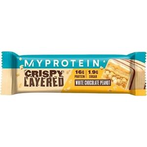 MyProtein Crispy Layered Bar 58 g, Biela čokoláda/Arašidy