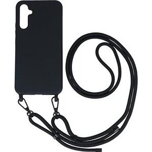 TopQ Kryt Simple Samsung A14 černý se šňůrkou 111320