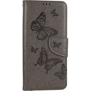 TopQ Pouzdro Samsung A14 knížkové Butterfly šedé 111953