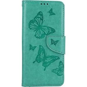 TopQ Puzdro Samsung A14 knižkové Butterfly zelené 111950