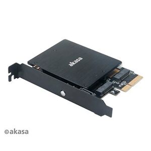 AKASA M.2 PCIe SSD a M.2 SATA SSD ARGB LED adaptér/AK-PCCM2P-03