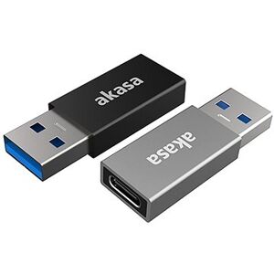 AKASA USB 3.1 Gen2 Type-C female to Type-A malé adaptér, 2 pack