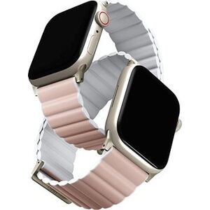 Uniq Revix Premium Edition Reversible Magnetic remienok na Apple Watch 41/40/38 mm ružový/biely