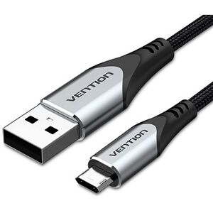 Vention Reversible USB 2.0 to Micro USB Cable 2 M Gray Aluminum Alloy Type