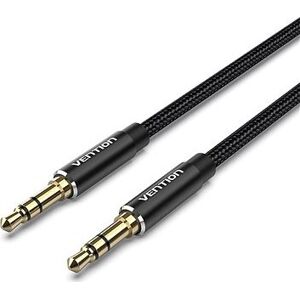 Vention Cotton Braided 3.5 mm Male to Male Audio Cable 0.5 m Black Aluminum Alloy Type