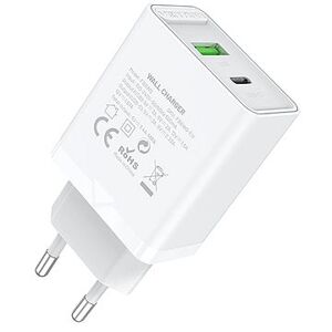 Vention 2-Port USB (A+C) Wall Charger (18 W + 20 W PD) White