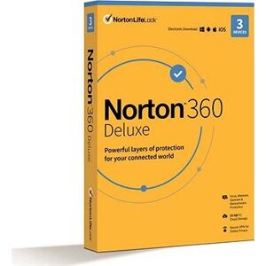 Norton 360 Deluxe 25 GB, VPN, 1 používateľ, 3 zariadenia, 24 mesiacov (elektronická licencia)