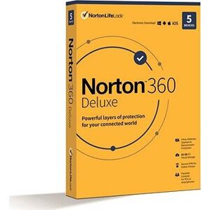 Norton 360 Deluxe 50 GB, VPN, 1 používateľ, 5 zariadení, 36 mesiacov (elektronická licencia)