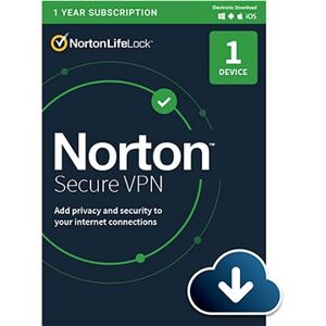 Norton Secure VPN, 1 používateľ, 1 zariadenie, 12 mesiacov (elektronická licencia)